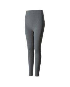 Warm Belly Kneepad High Waist Woollen Trousers (Option: Gray Green-Average Size)