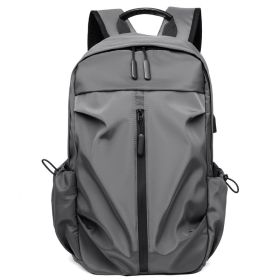 Urban Minimalist Student Men's Backpack Backpack (Option: Gray)