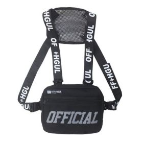 Vest Streetwear Waist Pack Women Black Chest Rig Bag (Option: 7104balck)