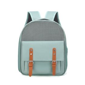 Pet Backpack Portable Foldable Breathable Space Capsule For Cats And Dogs Going Out (Color: Green)