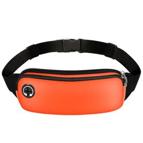 Men's And Women's Sports Mobile Phone Waist Pack (Color: Orange)