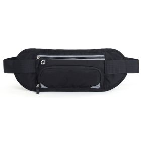 Running Waist Belt Bag Marathon With Water Bottle For 4.8-6.6 Inch Phone Sports Trail Running Bag Men Women Fanny Pack (Color: Black)