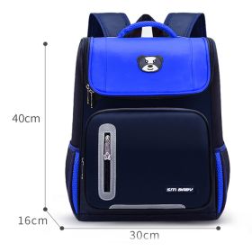 Primary School Sudents Backpack 6-12 Year Kids Schoolbag (Option: Navy Blue-L)