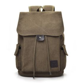 Fashio Leisure Canvas Travel Backpack (Color: Coffee)