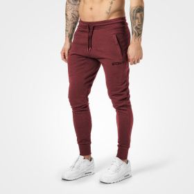 Men's Sports Casual Slim Feet Trousers (Option: Red-M)