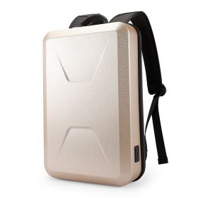 PC Hard Shell Esports Computer Bag Business Waterproof Men's Backpack (Color: Gold)