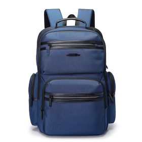 Backpack Men's Business Travel Large Capacity Versatile (Color: Blue)