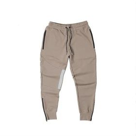 Muscle Men Brothers Sports Fitness Pants Slim (Option: Khaki-2XL)