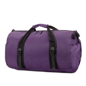 Fashion Outdoor Folding Travel Sports Bag (Color: Purple)