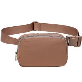 Belt Waist Bag Crossbody Fanny Packs For Women Shoulder Crossbody Chest Bag (Color: Brown)