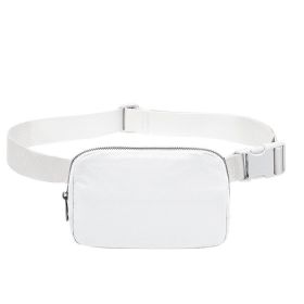 Belt Waist Bag Crossbody Fanny Packs For Women Shoulder Crossbody Chest Bag (Color: White)