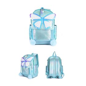 Sequined Butterfly Cute Backpack Female Korean Style Student Schoolbag Female (Color: Blue)