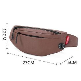 Messenger Bag Outdoor Waist Bag Leisure And More Kinetic Energy Men's Chest Bag Water Repellent (Color: Brown)