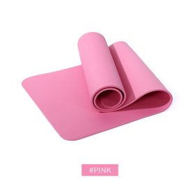 Non-slip NBR Exercise Mat For Yoga Pilates; Home Fitness Accessories (Color: Pink)