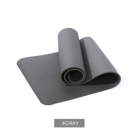 Non-slip NBR Exercise Mat For Yoga Pilates; Home Fitness Accessories (Color: Grey)