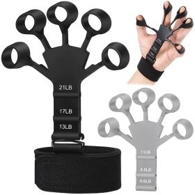 Finger And Hand Strengthener; Grip Strength Trainer For Men And Women For Wrist Physcial Rehabilitation (Color: GRAY)