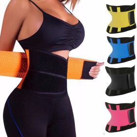 Waist Trainers for Men Women Waist Trimmers Workout Sweat Band Belt for Back Stomach Support (Color: Yellow, size: L)
