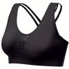 Breathable Mesh Wire-free Sports Bra, Stretchy High Impact Yoga Fitness Gym Cropped Top, Women's Activewear