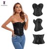 Sexy Women Steampunk Clothing Gothic Plus Size Corsets Lace Up Boned Overbust Bustier Waist Cincher Body Shaper Corselet S-6XL