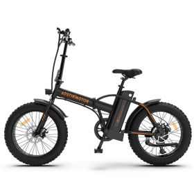 AOSTIRMOTOR Folding Electric Bicycle 500W Motor 20" Fat Tire With 36V/13Ah Li-Battery (Color: as picture)