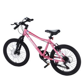 S20101 Kids Bicycle 20 Inch Kids Montain Bike Gear Shimano 7 Speed Bike for Boys and Girls (Color: as Pic)