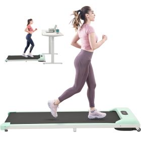 2 in 1 Under Desk Electric Treadmill 2.5HP, with Bluetooth APP and speaker, Remote Control, Display, Walking Jogging Running Machine Fitness Equipment (Color: as Pic)