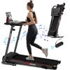 FYC Folding Treadmill for Home with Desk - 2.5HP Compact Electric Treadmill for Running and Walking Foldable Portable Running Machine for Small Spaces