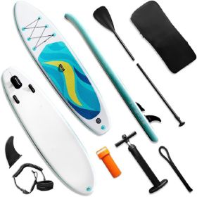 Stand Up Paddle Board 126"âˆšÃ³32"âˆšÃ³6" Extra Wide Thick Sup Board with Premium Sup Accessories & Backpack, Non-Slip Deck, Leash, Adjustable Paddle, Hand (Color: as picture)