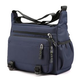 Men's Fashion Casual Large-capacity Crossbody Bag (Color: Blue)