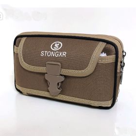 Oxford Cloth Waterproof Snap Phone Bag (Option: Beige-3rd floor horizontal)