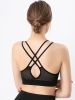 Breathable Mesh Wire-free Sports Bra, Stretchy High Impact Yoga Fitness Gym Cropped Top, Women's Activewear