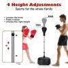 Both Adults And Kids Hand-Eye Coordination Ability Adjustable Height Boxing Punching Bag Stand Set