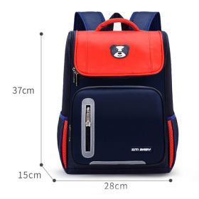 Primary School Sudents Backpack 6-12 Year Kids Schoolbag (Option: Red-S)