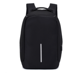 MOQ100 Custom USB Backpack (Color: Black)