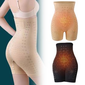 Far-red Negative Oxygen Ion Belly Tightening And Hip Lifting High Waist Pants (Option: Black 1pcsskin color 1pcs)