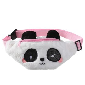 Panda Cartoon Cute Plush Belt Bag (Color: White)