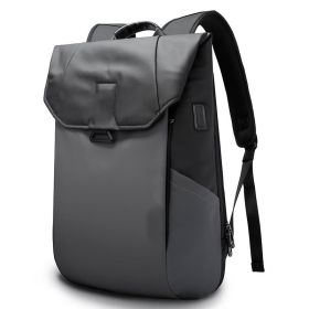 Men's Backpack Business Waterproof And Wear-resistant (Color: Grey)