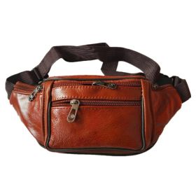 Sports High Capacity Mobile Phone Running Waist Bag (Option: Reddish brown-30x5x14cm)