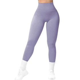 Women's Hip Up Breathable Yoga Suit (Option: Purple-L)