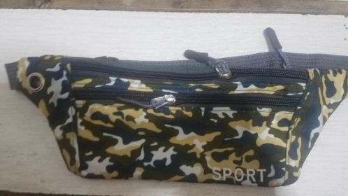 Fashionable Camouflage Print Waterproof Sports Fanny Pack (Option: Small Flower Yellow)