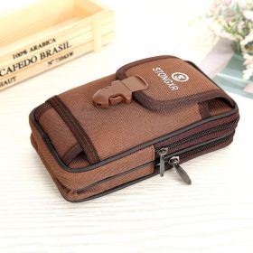 Oxford Cloth Waterproof Snap Phone Bag (Option: Coffee-3rd floor)