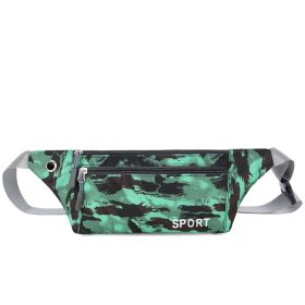 Fashionable Camouflage Print Waterproof Sports Fanny Pack (Option: Hainan Green)