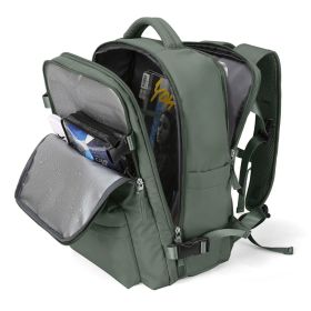 Fashion Large Capacity Travel Backpack Student School Bags (Option: Dark Green-M)