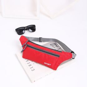 Fashionable Camouflage Print Waterproof Sports Fanny Pack (Option: 002Red)