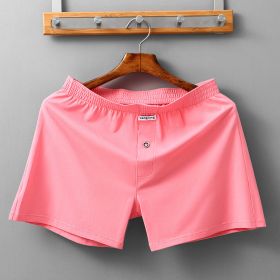 Cotton Men's Boxers Can Be Worn Outside And Breathable (Option: Pink-L)